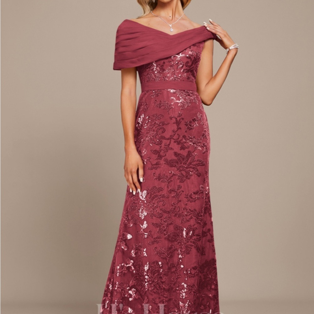 JJs House Red Sequin Maxi Dress